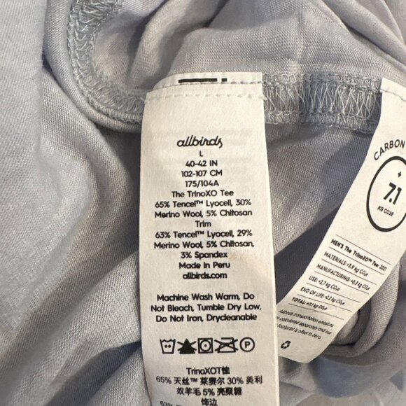 Allbirds The TrinoXO Classic Fit Sea Tee in Juniper Women's Size Large NWT! - Picture 4 of 5